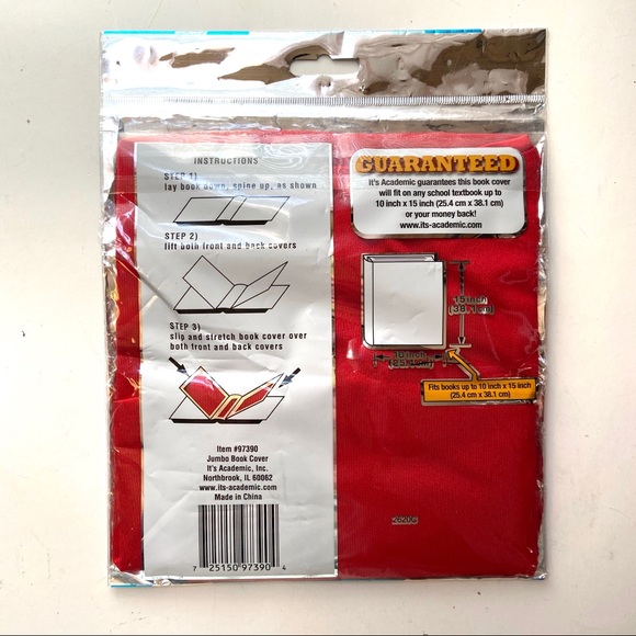 5 for $15🔥 Oversized Stretchy Fabric Jumbo Book Cover XXL & Bookmark Set  📚 - Picture 3 of 6